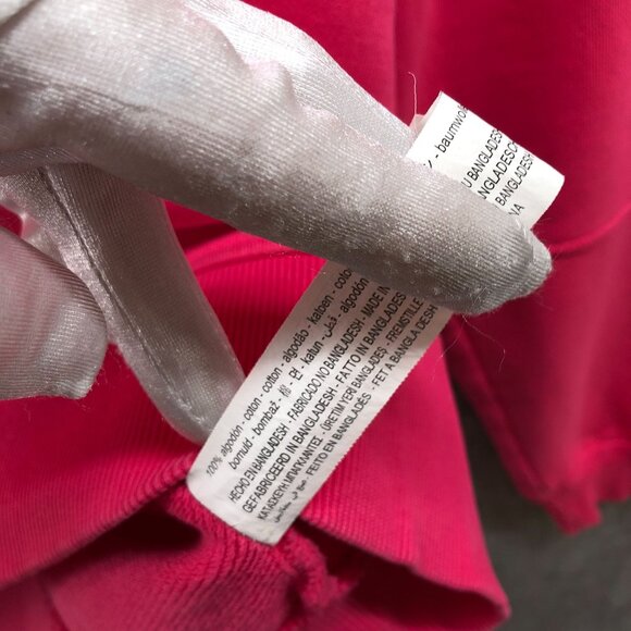 Zara Oversized Sweatshirt Womens M Pink Crewneck Pullover Sport Sweatshirt - Picture 6 of 10